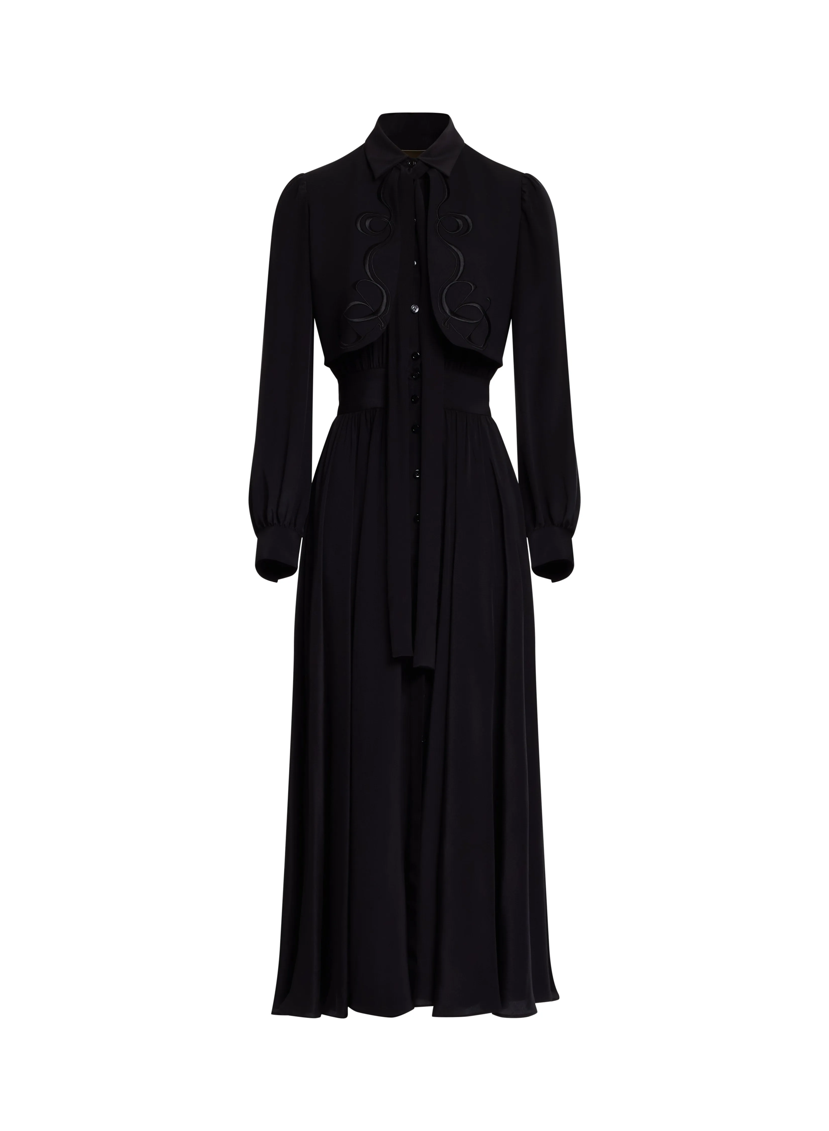 Vest-Effect Midi Dress
