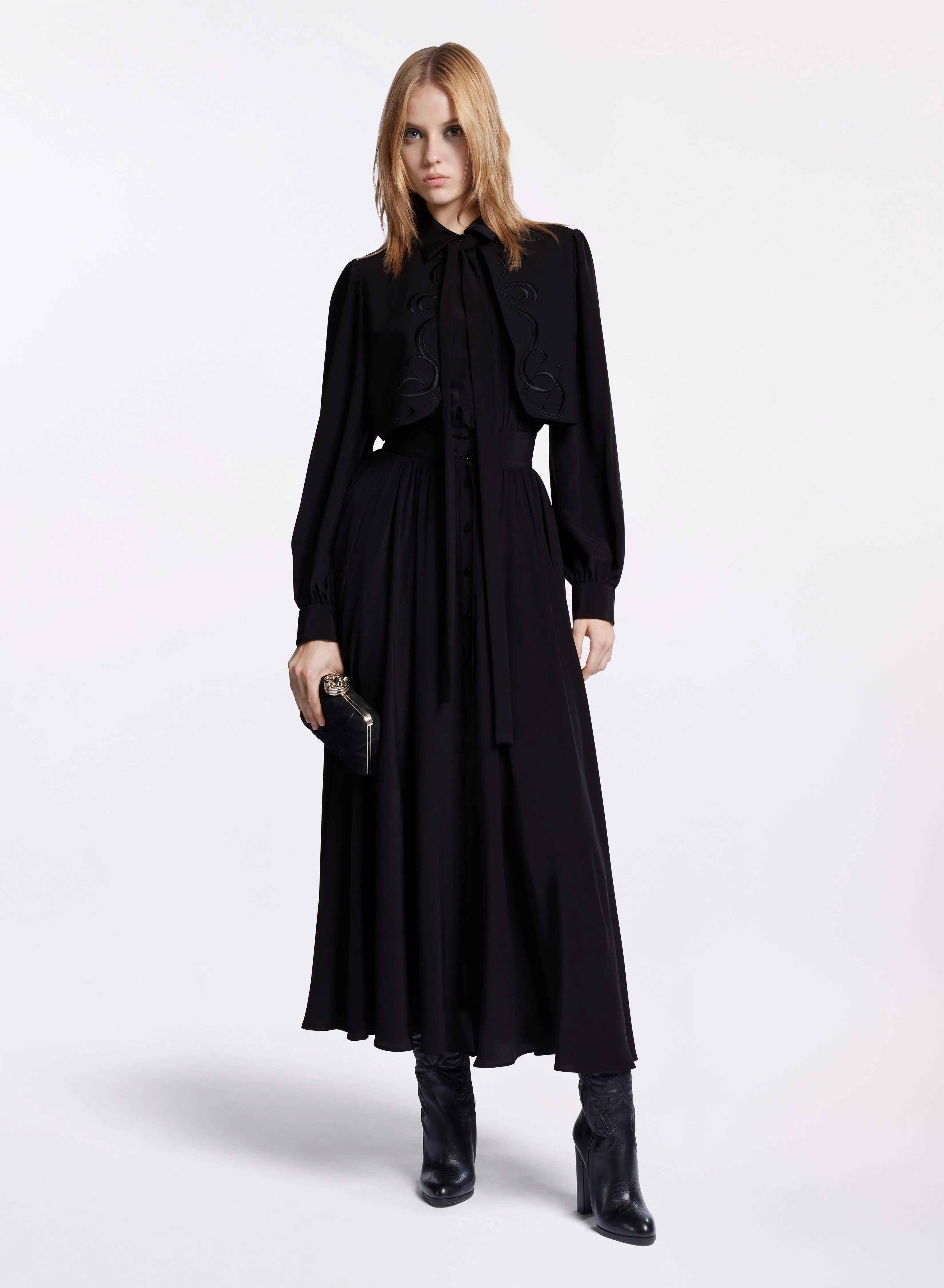 Vest-Effect Midi Dress