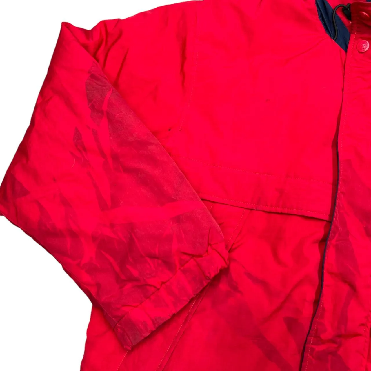 Vintage TOMMY HILFIGER Classic Embroidered Logo Spellout Down Feather Fill Padded Puffer Jacket Coat