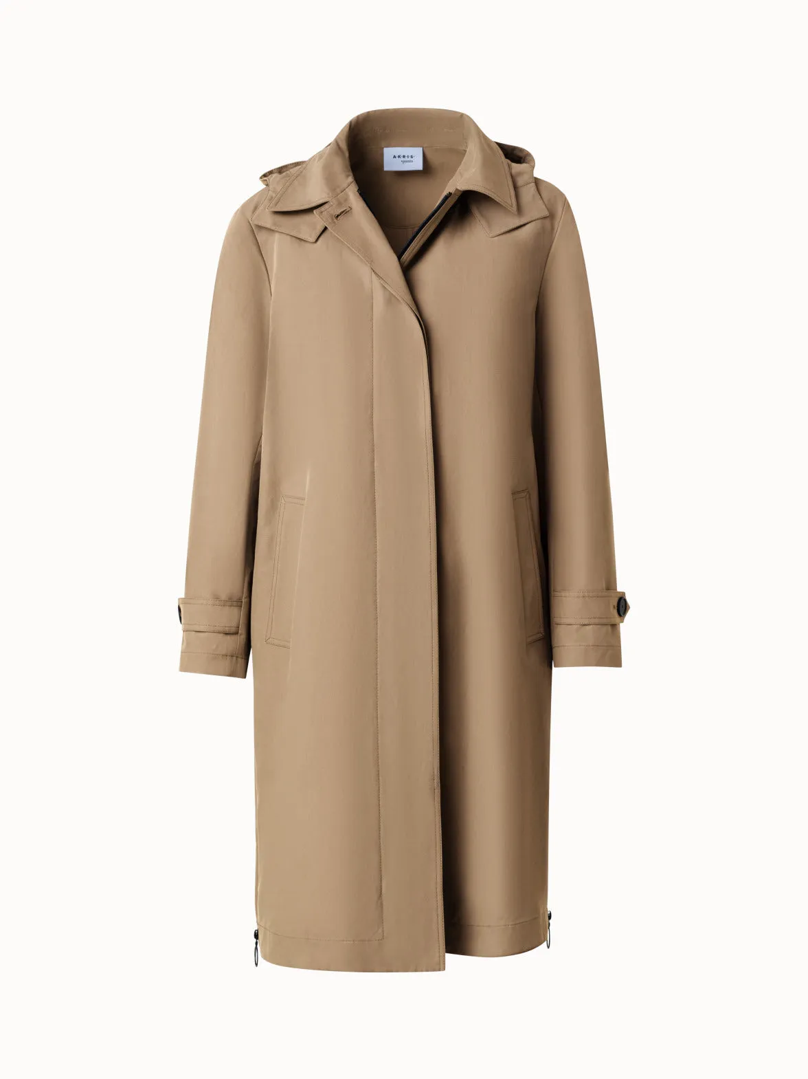 Water-Repellent Parka with Removable Hood