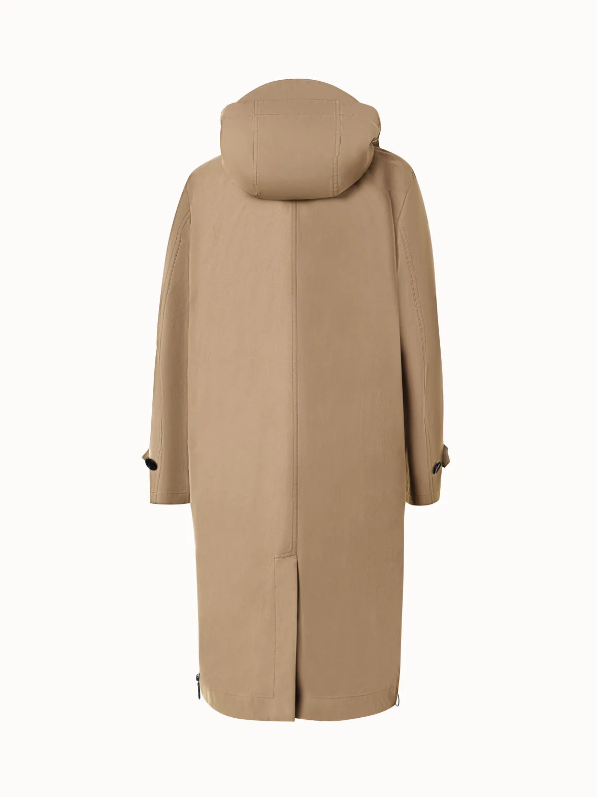 Water-Repellent Parka with Removable Hood