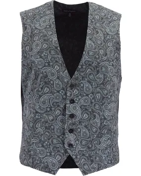 WILBUR  TRIBUNE PAISLEY WAISTCOAT VEST - GREY