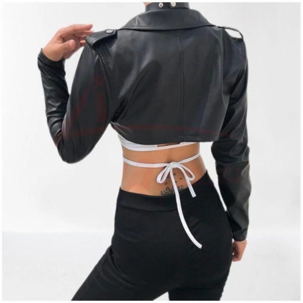 Womens Chic Fashion Cropped Jacket