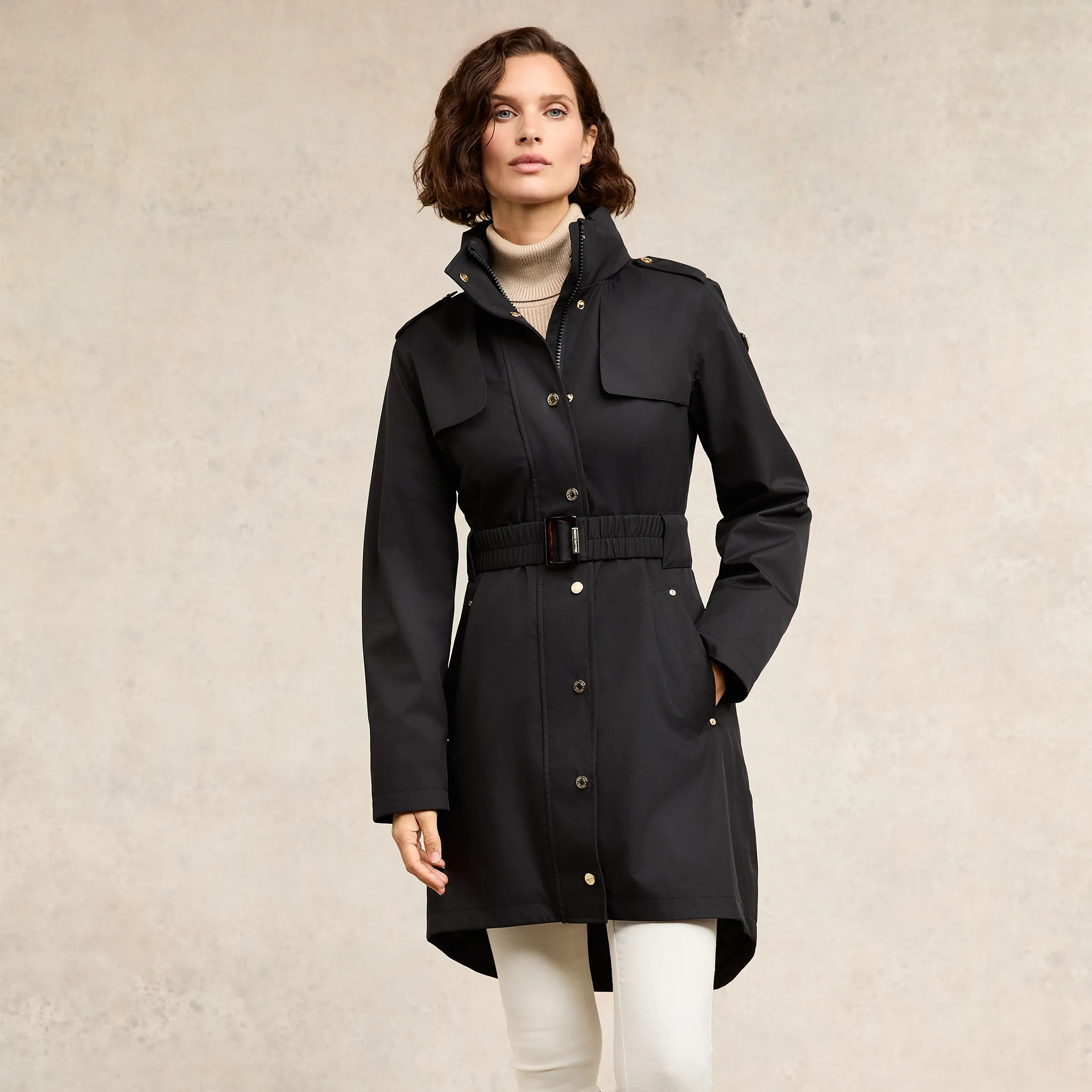 Womens Holland Cooper Black Rosedale Waterproof Parka
